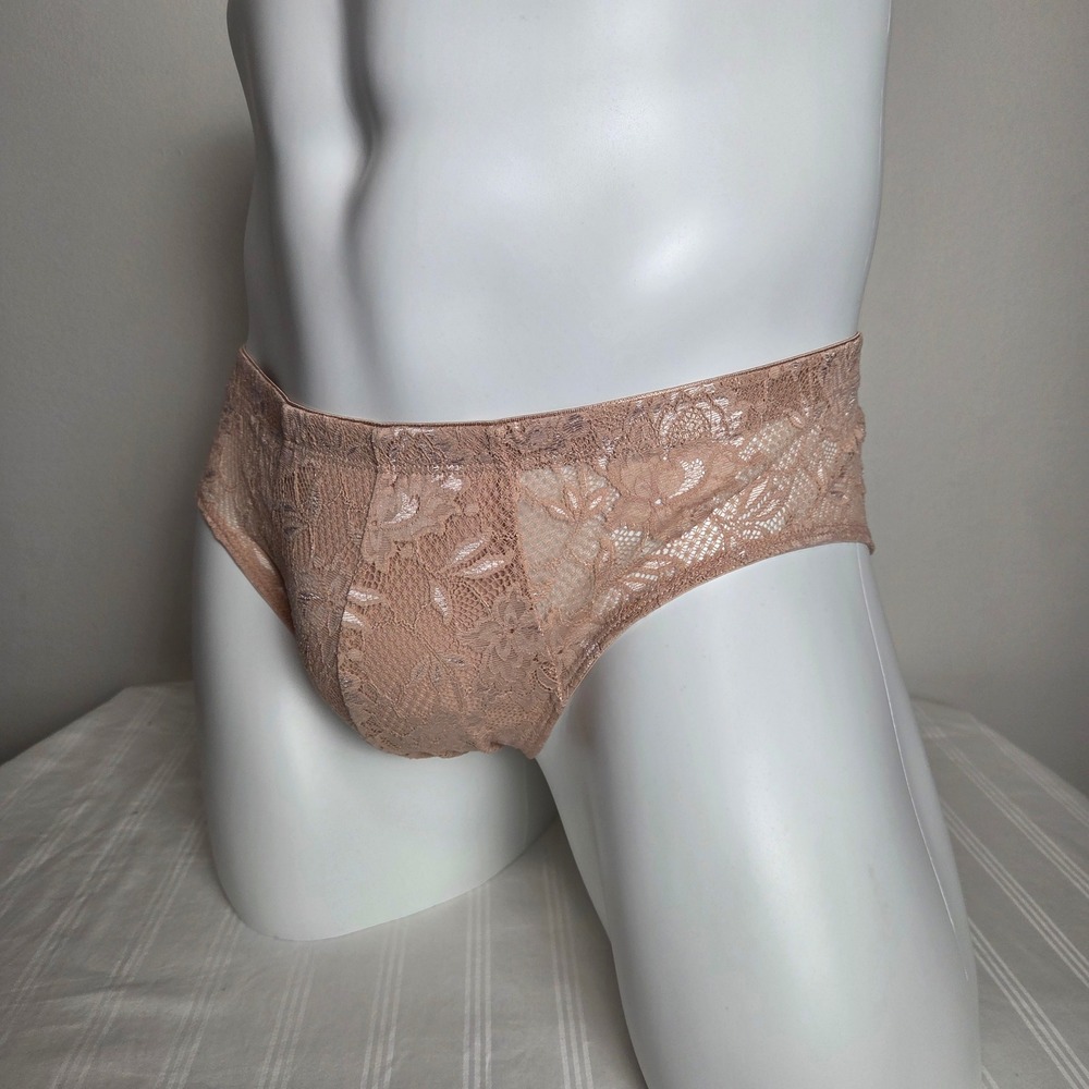 Cosabella Italian Men's Comfort Micro Brief Sei Beige Lace Underwear Size S - Picture 6 of 10